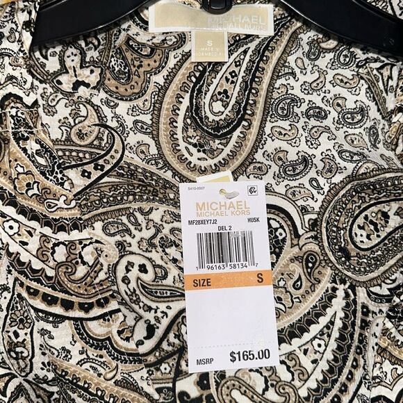 NWT Michael Kors Paisley Long Sleeve dress - sz Small - Family photo look - Picture 5 of 5